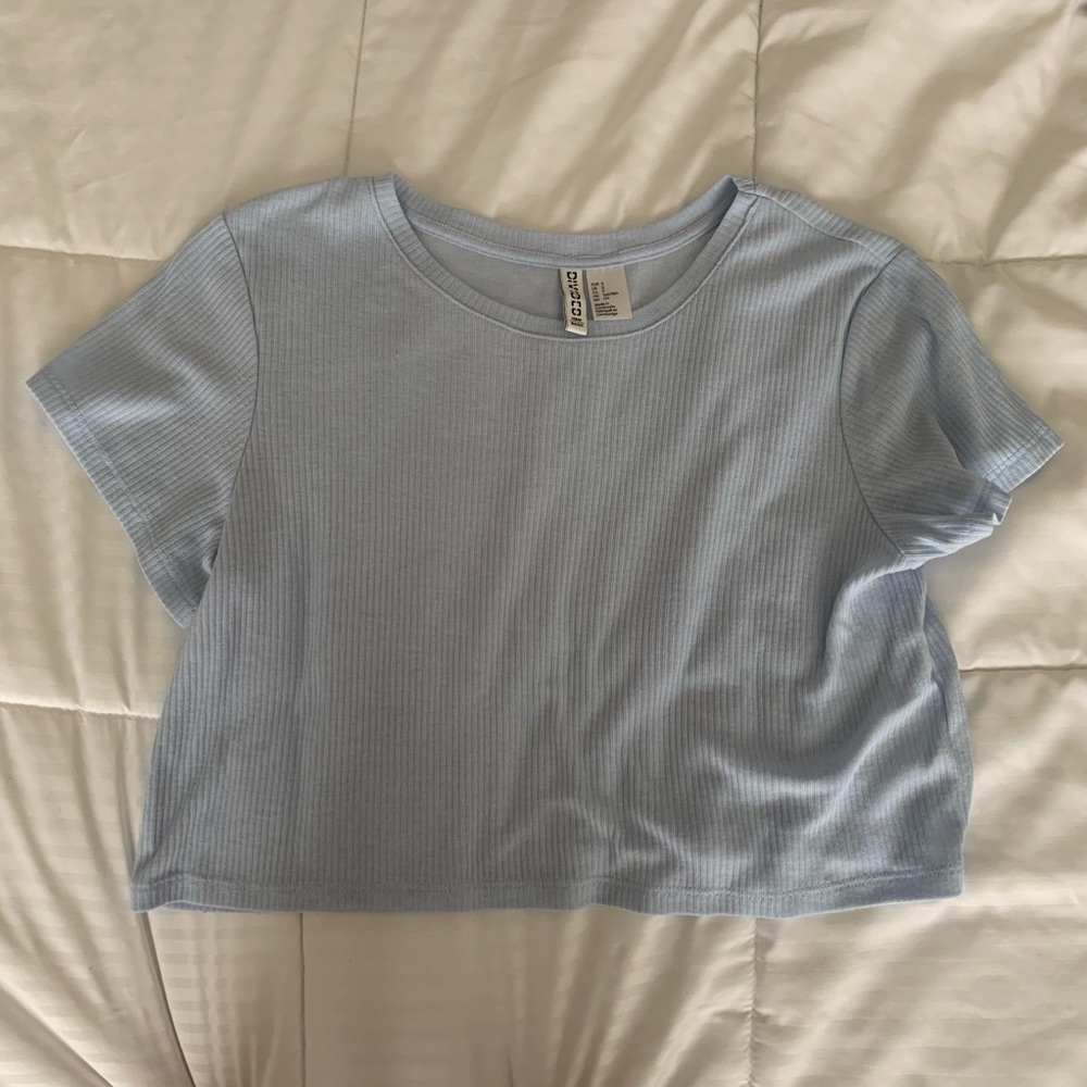 Light Blue Crop Top